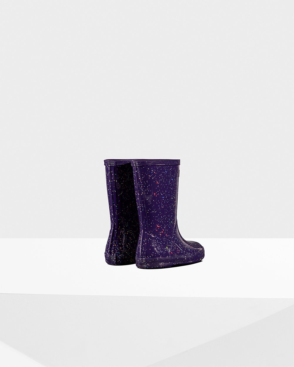 Galochas Hunter Criança Azuis Roxo - Original First Giant Glitter - 57RIDPHWO
